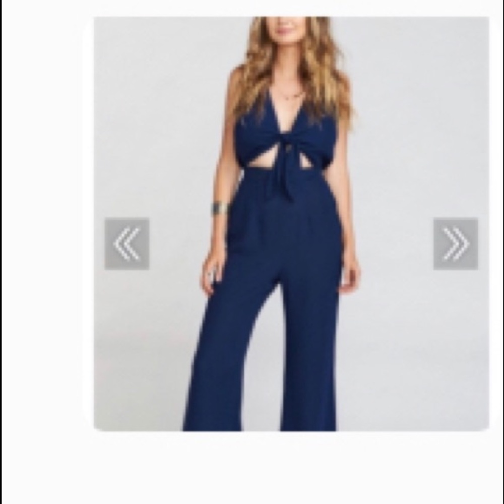 Dark Navy blue Mumu cut out front jumpsuit